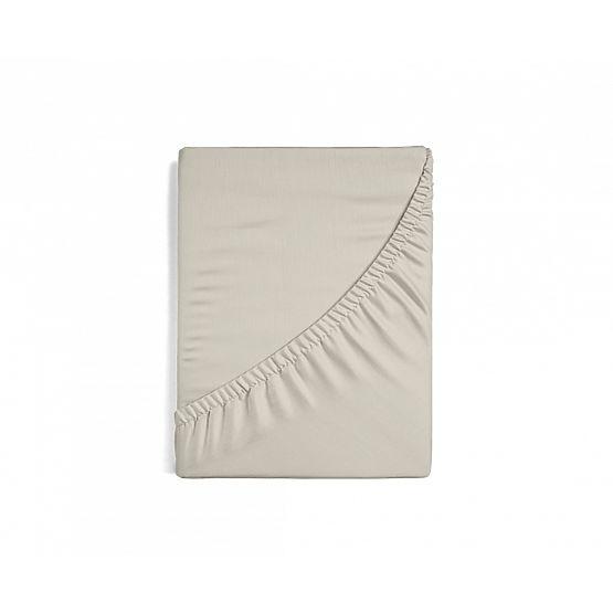 Cotton Microfleece Fitted Sheet - 160-180x200 cm - Natural