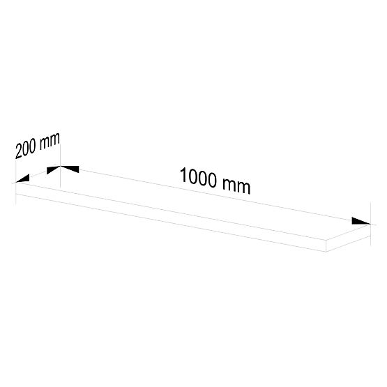 SHELF PS-5 100cm WHITE