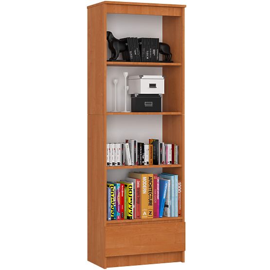 SHELF R 60 cm CLP 1 DRAWER 4 SHELVES ALDER