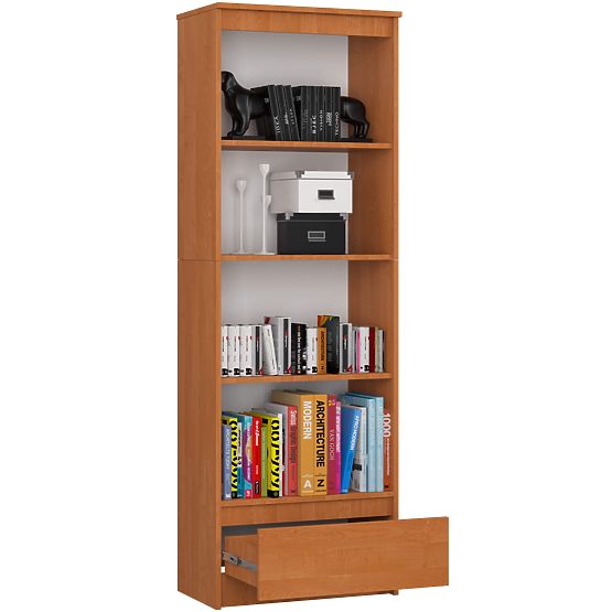 SHELF R 60 cm CLP 1 DRAWER 4 SHELVES ALDER