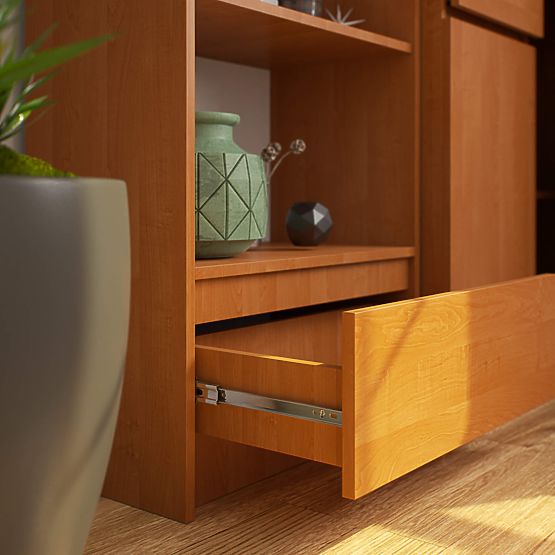 SHELF R 60 cm CLP 1 DRAWER 4 SHELVES ALDER