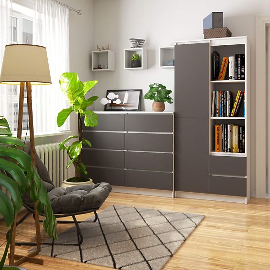 SHELF R11 R80 1D 2SZ CLP PK WHITE / GRAY