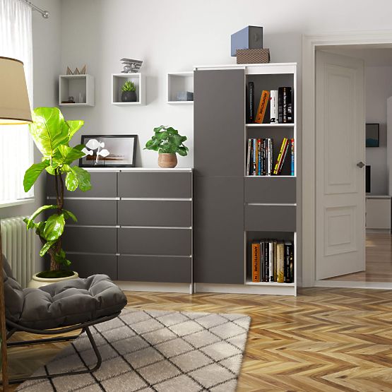 SHELF R15 R80 1D 2SZ CLP PK WHITE / GRAY