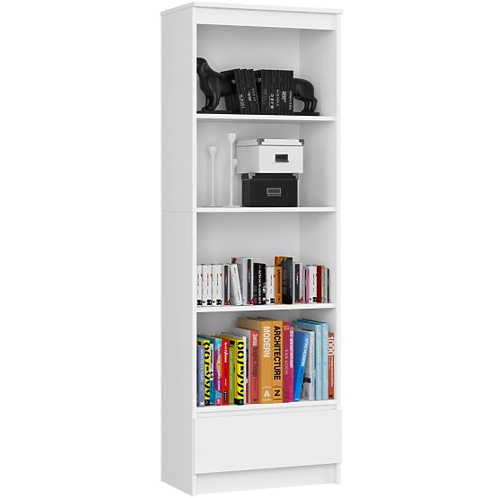 SHELF R60 1DR 4SH CLP PK WHITE