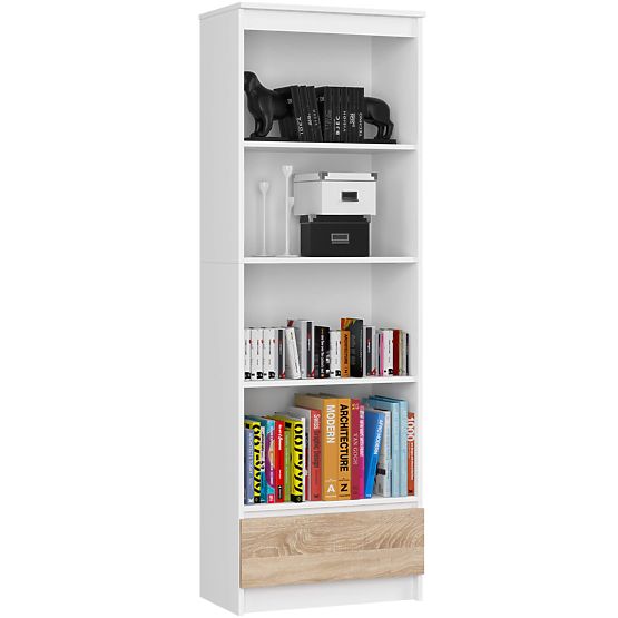 SHELF R60 1SZ 4P CLP PK WHITE / SONOMA