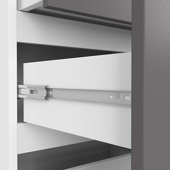 SHELF R60 3DR 2S CLP PK WHITE / GRAY