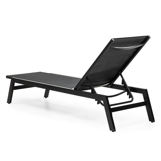 Shelly Adjustable Garden Lounger, Aluminum, Graphite