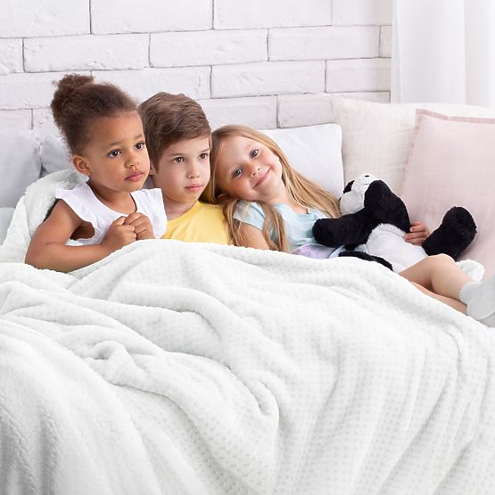 SHLEEPY Blanket White Jacquard Embossed Classic Style 170x210