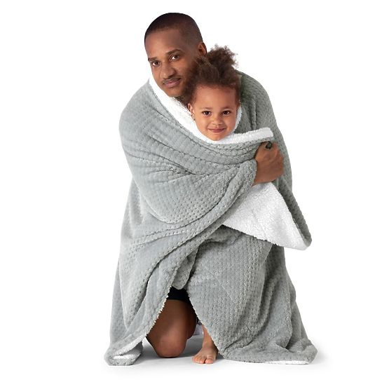 SHLEEPY Throw Grey Color with Jacquard Pattern Classic Style 220x240