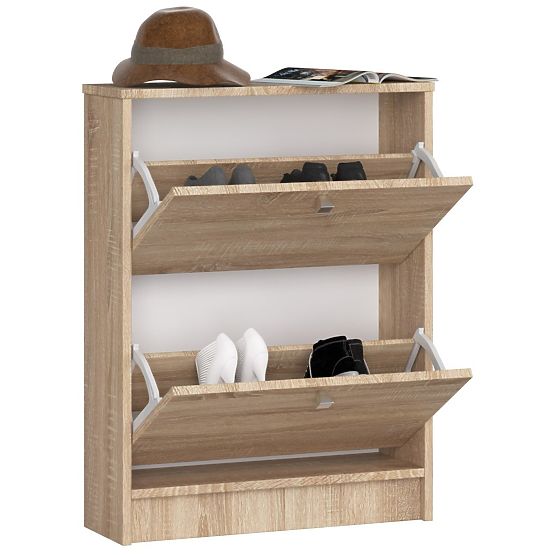 SHOE CABINET 2 FLIP-OUT OAK SONOMA