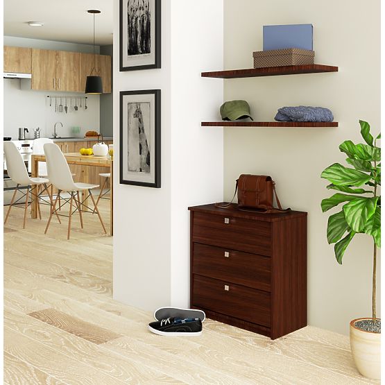Shoe Cabinet MINI 3 Flip Doors 60 cm - Wenge