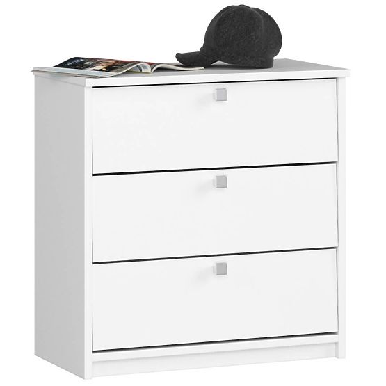 Shoe Cabinet MINI 3 Flip Doors 60 cm - White