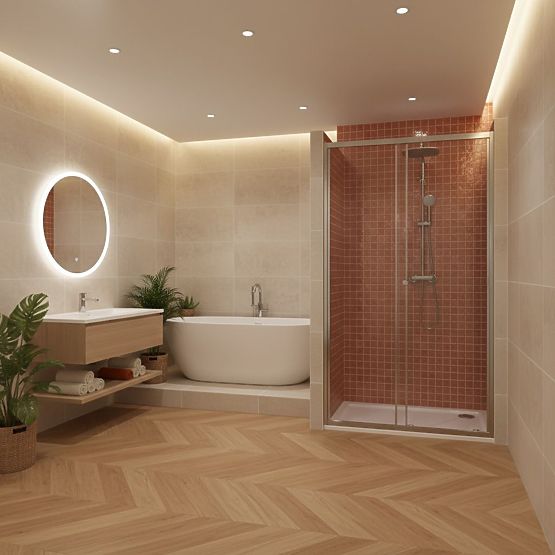 Shower Doors Rea Primo Slide 110 Chrome