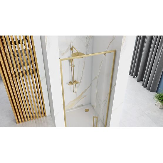 Shower Doors REA Rapid Swing 100 GOLD BRUSHED