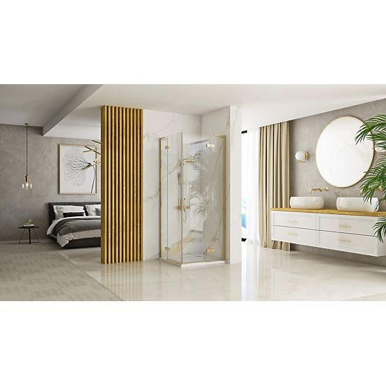 Shower Enclosure REA Hugo Double 100x100 Brushed Gold