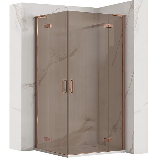 Shower Enclosure REA Hugo Double 80x100 Brushed Copper