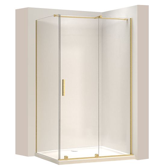 Shower Enclosure REA Montana Brushed Gold 120x80