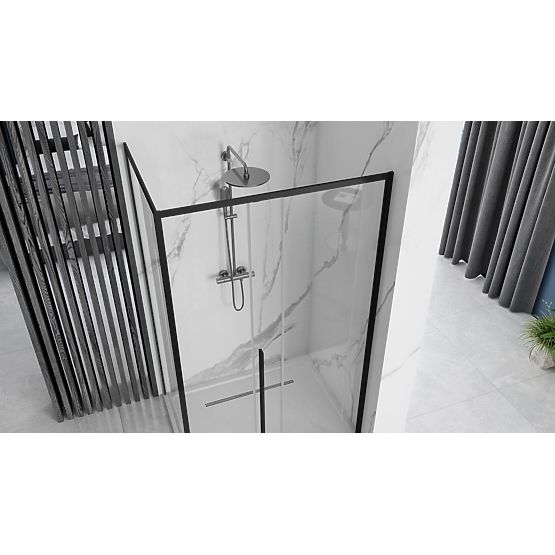 Shower Enclosure SOLAR BLACK MAT 120x90