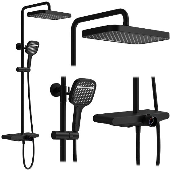 Shower Set REA Bari Black