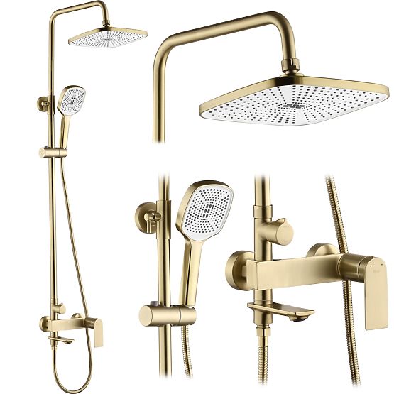 Shower Set REA STORM BRUSHED GOLD