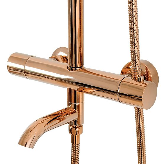 Shower Set with Thermostat Rea Lungo Copper