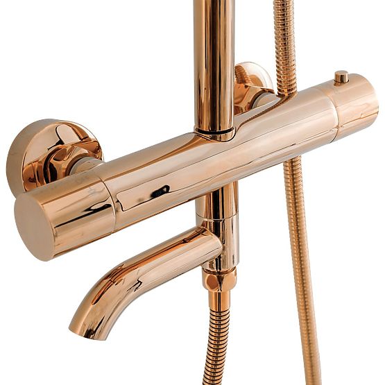 Shower Set with Thermostat Rea Lungo Copper