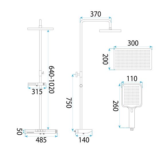 Shower Set with Thermostat REA Pedro Titan