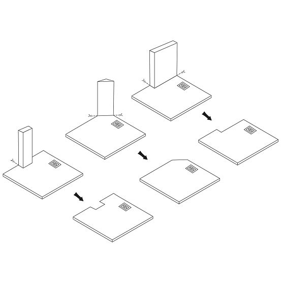 Shower Tray Magnum Grey 90x90