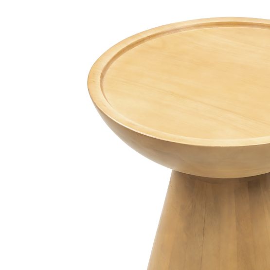 Side Table Arvika 40 cm, Round, Mango Wood, Curved Shapes