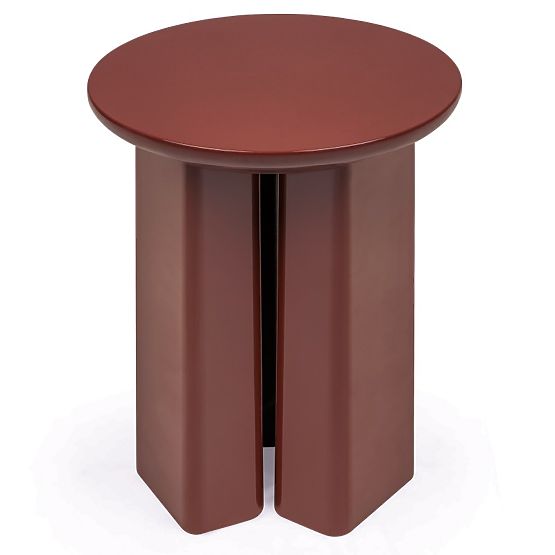 Side Table Brie 40 cm, Burgundy/Brown, Glossy