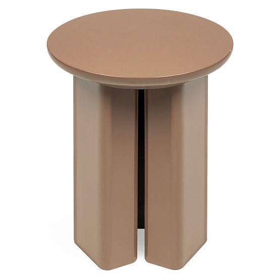Side Table Brie 40 cm, Light Brown, Mocha, Glossy