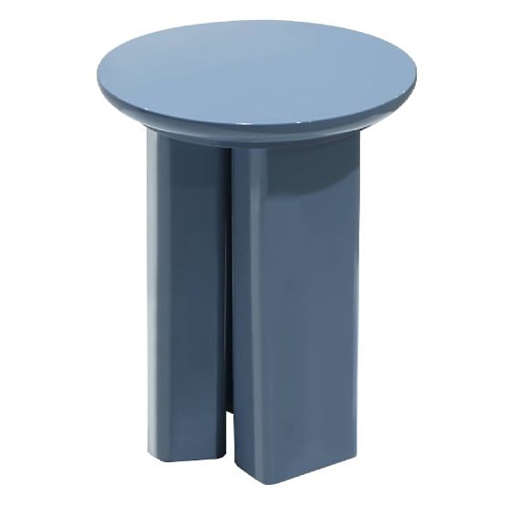 Side Table Brie 40 cm, Muted Blue, Glossy