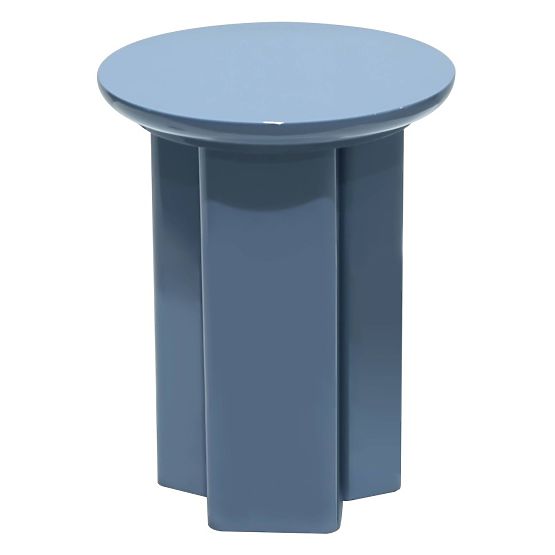 Side Table Brie 40 cm, Muted Blue, Glossy