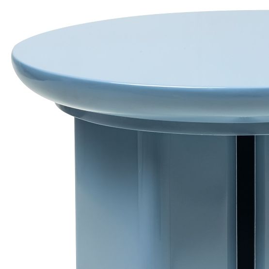 Side Table Brie 40 cm, Muted Blue, Glossy