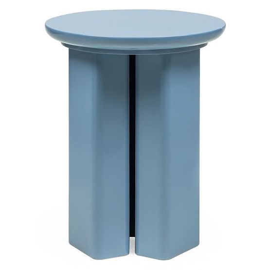 Side Table Brie 40 cm, Muted Blue, Glossy
