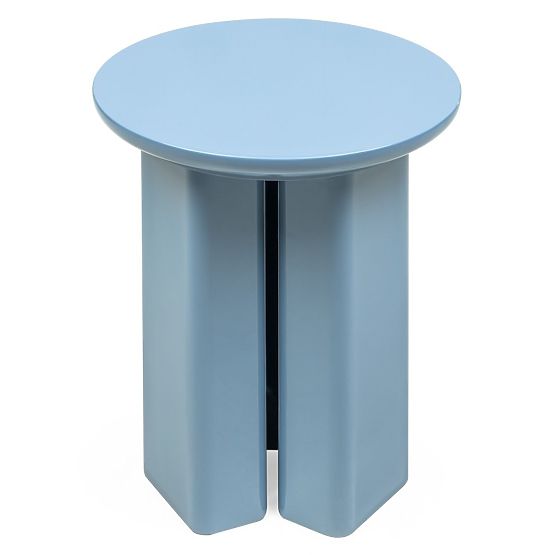 Side Table Brie 40 cm, Muted Blue, Glossy