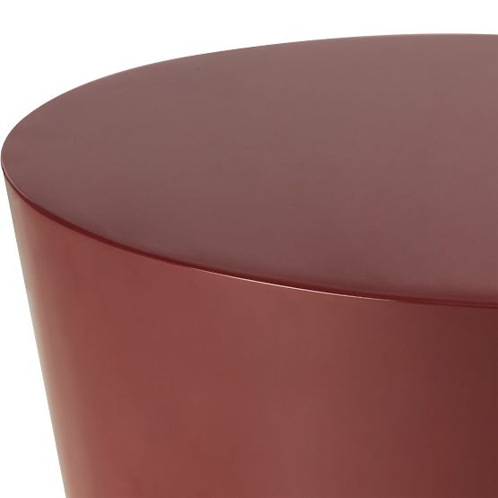 Side Table Eclipso, 40 cm, Burgundy-Brown, Glossy
