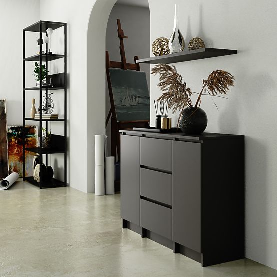 SIDEBOARD K100 2D 3DR GRAPHITE GRAY
