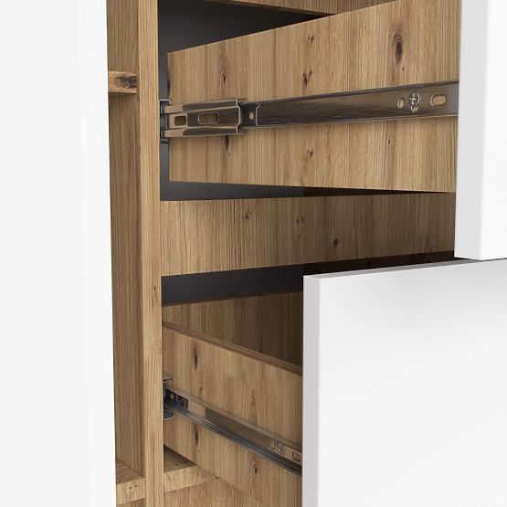 SIDEBOARD K100 2D 3DR PK ARTISAN OAK / WHITE