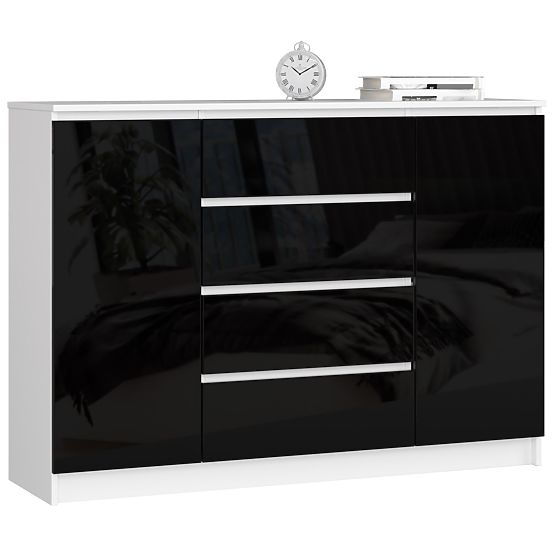 SIDEBOARD K140 2D 4DR CLP BLACK GLOSS