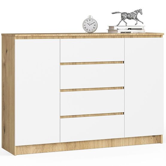 SIDEBOARD K140 2D 4DR CLP PK ARTISAN OAK / WHITE