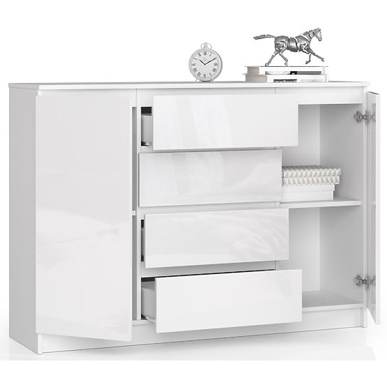 SIDEBOARD K140 2D 4DR CLP WHITE GLOSS