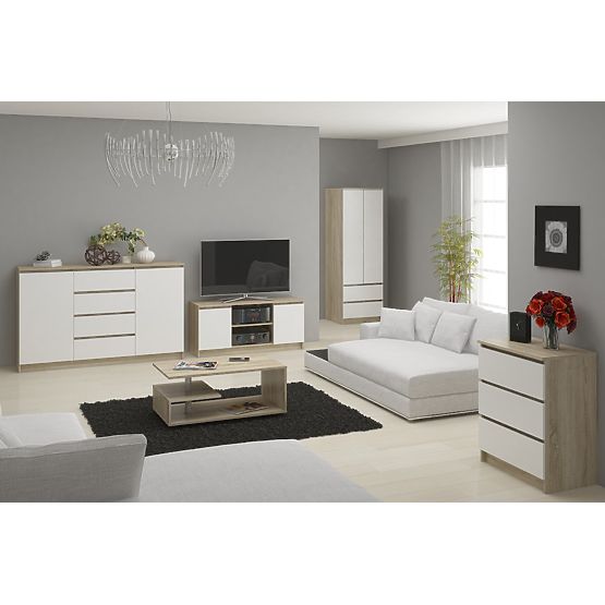 SIDEBOARD K140 2D 4DRW CLP PK OAK SONOMA / WHITE
