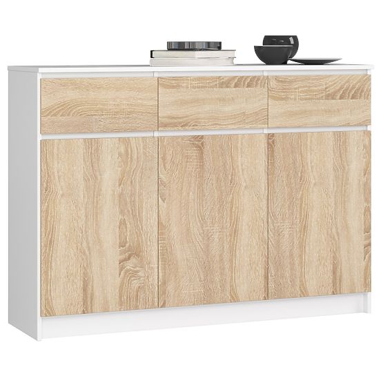 SIDEBOARD K140 3D 3SZ CLP PK WHITE / SONOMA