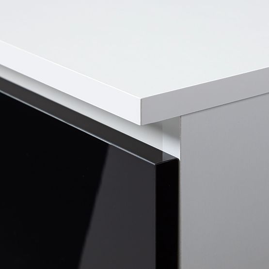SIDEBOARD K160 2D 4DR CLP PK BLACK GLOSS