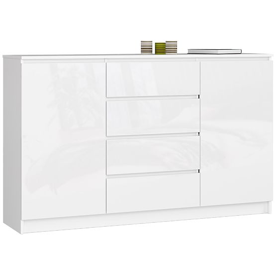 SIDEBOARD K160 2D 4DR CLP PK WHITE GLOSS