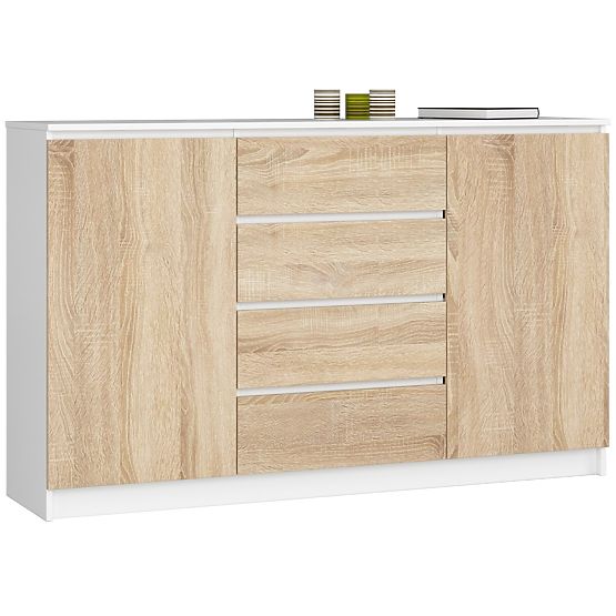 SIDEBOARD K160 2D 4DR CLP PK WHITE / SONOMA