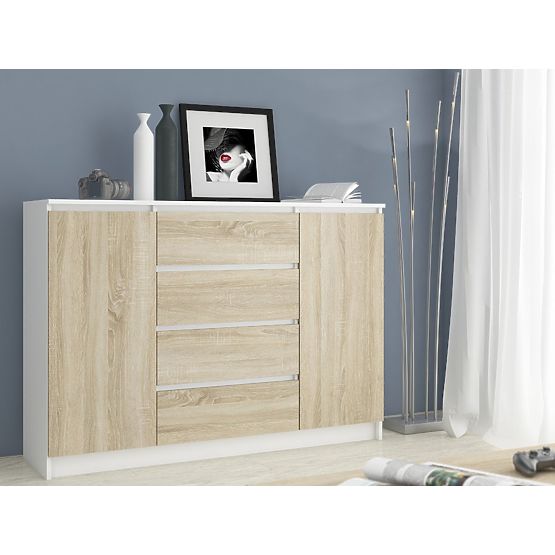 SIDEBOARD K160 2D 4DR CLP PK WHITE / SONOMA
