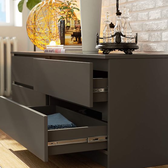 SIDEBOARD K160 4DR CLP PK GRAPHITE GRAY