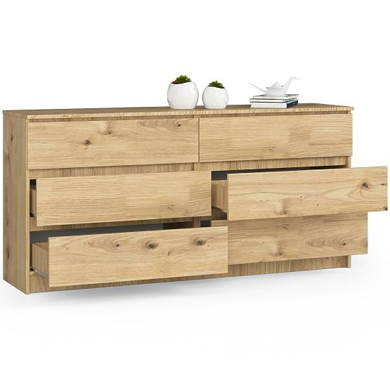 SIDEBOARD K160 6DR CLP OAK ARTISAN